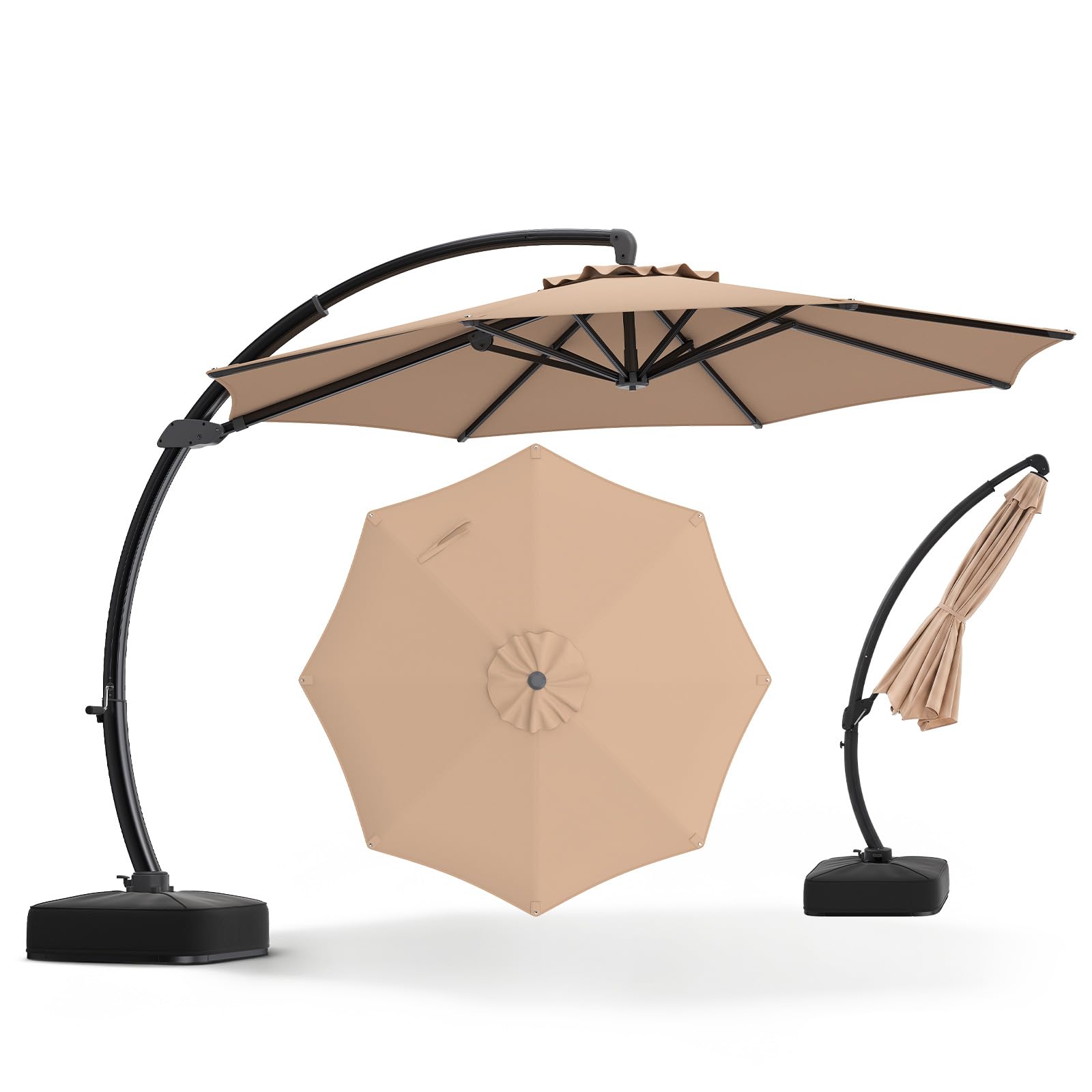 Tangkula 11FT Patio Umbrella with Base Included